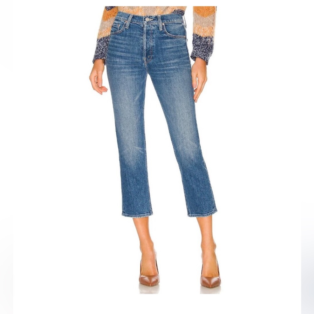 MOTHER Dark Blue Straight Leg Women's Jeans